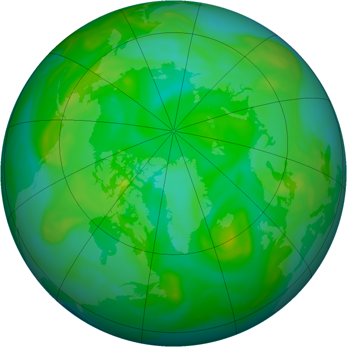 Arctic ozone map for 17 July 2005